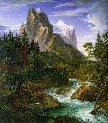 Joseph Anton Koch The Wetterhorn with the Reichenbachtal oil on canvas